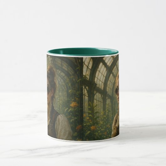 Steampunk Victorian Whimsical Gardener Art マグカップ (中央)