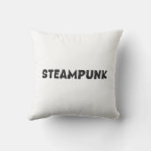 Steampunk Vintage Art Throw Pillow クッション (裏面)