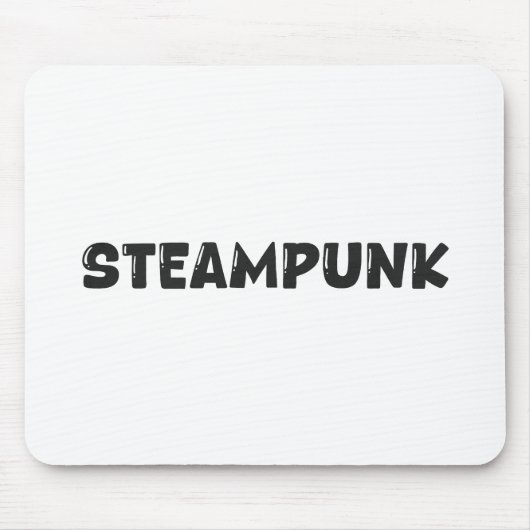 Steampunk Vintage Art – Typography Mousepad マウスパッド (正面)