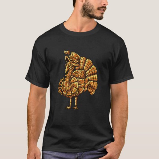 Steampunk vintage peacock bird tシャツ (正面)