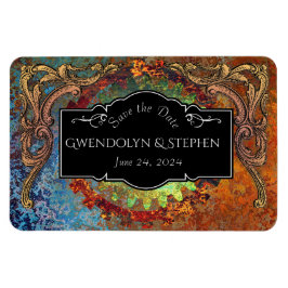 Steampunk Vintage Wedding "Save The Date" マグネット