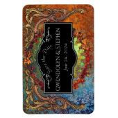 Steampunk Vintage Wedding "Save The Date" マグネット (縦)