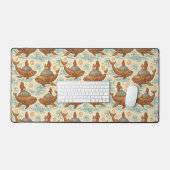 Steampunk Whale Sub Voyage デスクマット (キーボード&マウス)