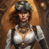 Steampunk Wild wild West Woman decoupage v2 薄葉紙