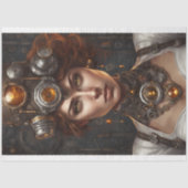 Steampunk Wild wild West Woman decoupage v3 薄葉紙 (正面)