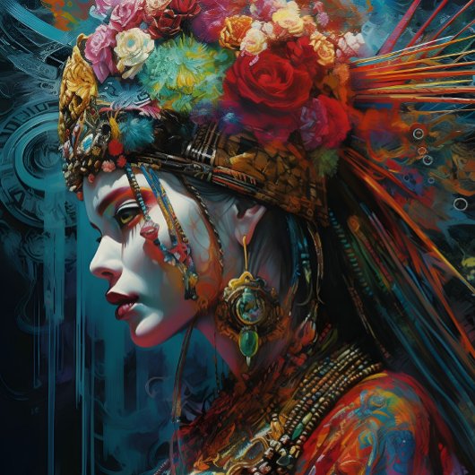 Steampunk woman  薄葉紙