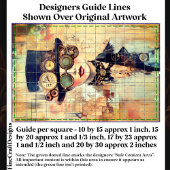 Steampunk Woman CollageポートレートDJ9RF Decompage 薄葉紙