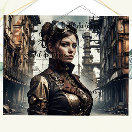 Steampunk Woman Decoupage v5 薄葉紙
