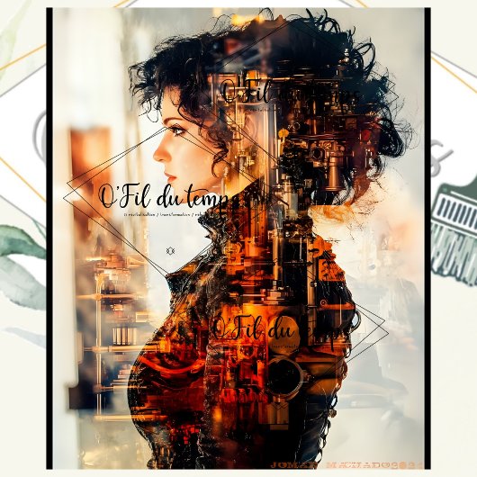 Steampunk Woman Decoupage v6 薄葉紙