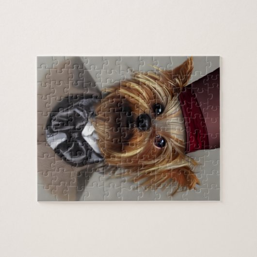 Steampunk Yorkie Jigsaw Puzzle ジグソーパズル (横)