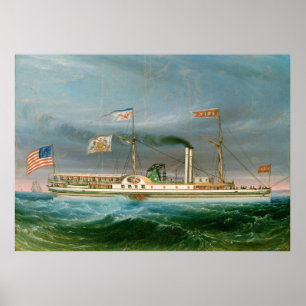 Steamship "Erie" – アメリカのファインアートポスター ポスター
