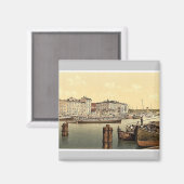 Steamship wharf, Stettin Harbor, Pommeraina, Germa マグネット (正面/裏面)