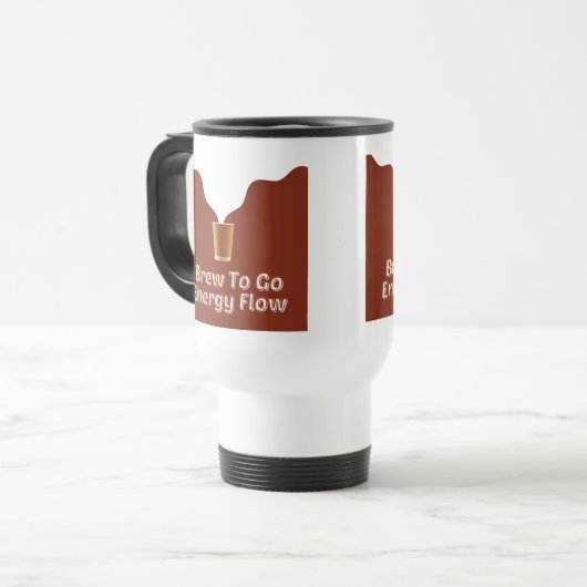 Steamyコーヒーイラストレーション旅行/通勤マグ トラベルマグ (正面左)