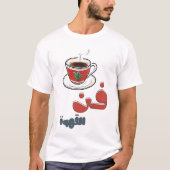 Steamy Sips – アラビアコーヒービアفن القهوة Tシャツ (正面)