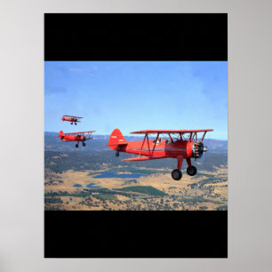 Stearman、PT-17の1943_Classic航空 ポスター