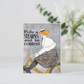 STEARNSに乗ってコンテンツになるヴィンテージ自転車ポスター ポストカード (スタンド正面)