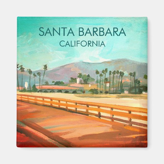 Stearns Wharf - Santa Barbara, CA マグネット (正面)