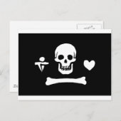 Stedeのボンネットの海賊旗 ポストカード (正面/裏面)