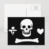 Stedeのボンネットの確実な海賊旗 ポストカード (正面/裏面)