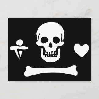 Stedeのボンネットの確実な海賊旗 ポストカード