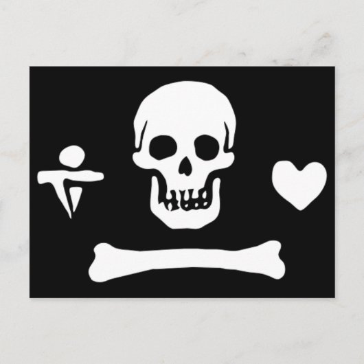 Stedeのボンネットの確実な海賊旗 ポストカード (正面)