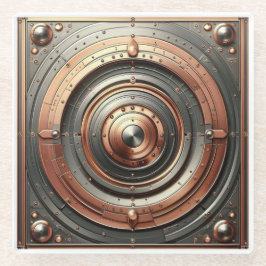 steel and copper metal object ガラスコースター