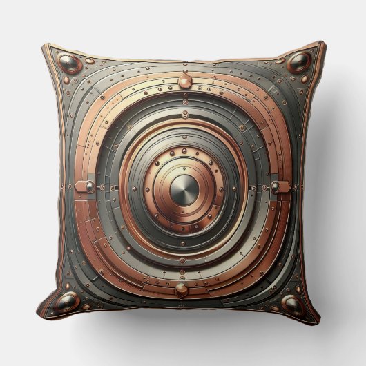 steel and copper metal object クッション (正面)