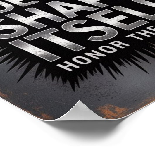 Steel Doesn’t Shape Itself – Blacksmith Quote ポスター (角)