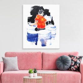 Steel Drums Bass Player / Artist Larry Lerew キャンバスプリント