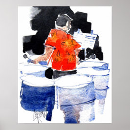 Steel Drums Bass Player / Artist Larry Lerew ポスター