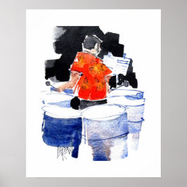 Steel Drums Bass Player / Artist Larry Lerew ポスター