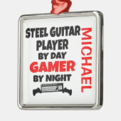 Steel Guitar Playerが遊のビデオゲームを愛 メタルオーナメント (左)