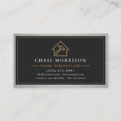 Steel Home Renovation Black QR Code 名刺 (正面)