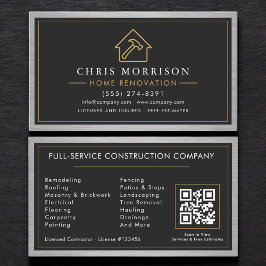 Steel Home Renovation Black QR Code 名刺