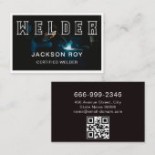 Steel Metallic Metal Works Welding Service Welder  名刺 (正面/裏面)