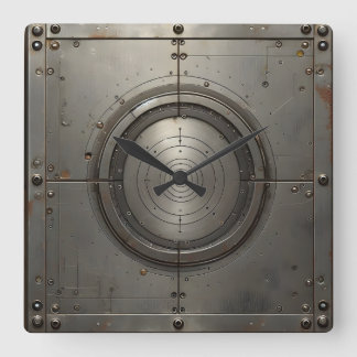 steel object スクエア壁時計