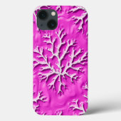Steel Pink Textured Tree iPhone Case Case-Mate iPhoneケース (裏面)