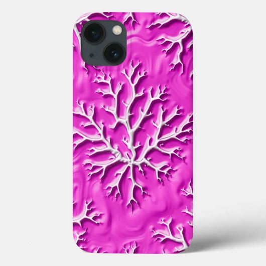 Steel Pink Textured Tree iPhone Case Case-Mate iPhoneケース (裏面)