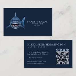 Steel Shark Professional Barber Shop QRコード 名刺