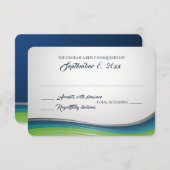 Steel Wave BlueおよびGreen Response 出欠カード (正面/裏面)