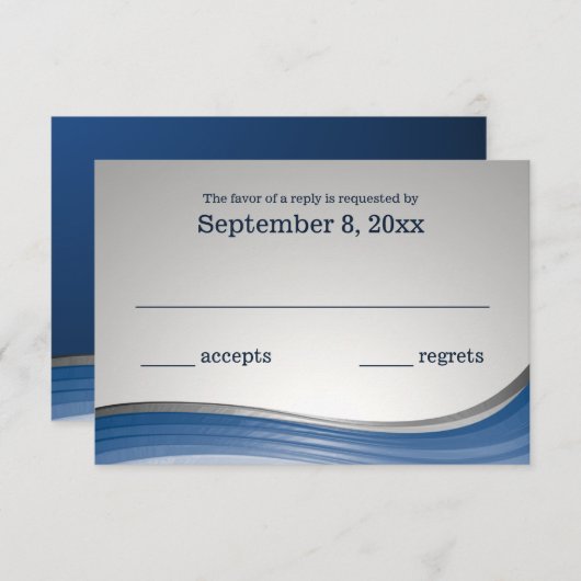 Steel Wave BlueおよびSilver Response 出欠カード (正面/裏面)