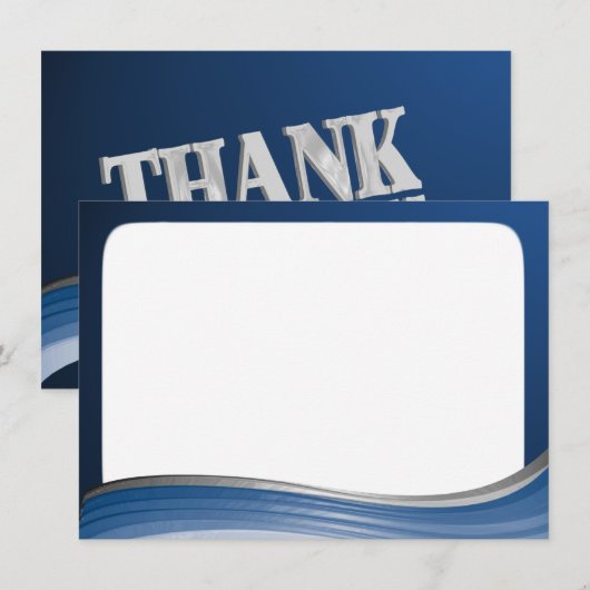 Steel Wave Thank You Flat Note サンキューカード (正面/裏面)