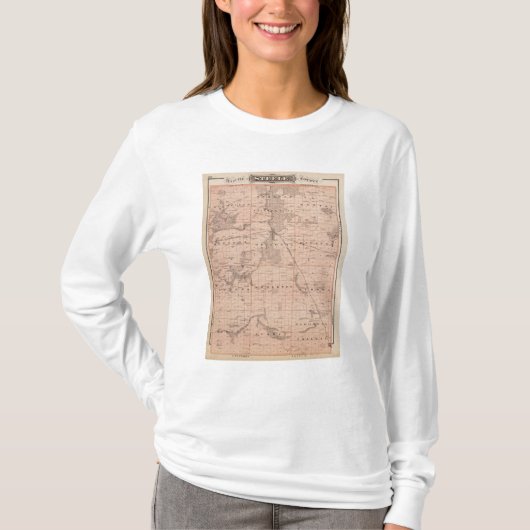 Steele郡、ミネソタの地図 Tシャツ (正面)