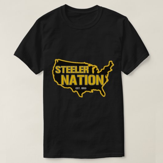 Steeler Nation - Est.1933ステッカー Tシャツ (デザイン正面)