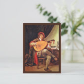 Steen Jan (Bes)によるヴァイオリン奏者としての自画像 ポストカード (スタンド正面)