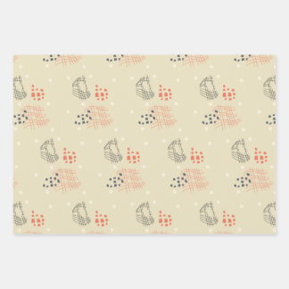 steenrood abstract ラッピングペーパーシート