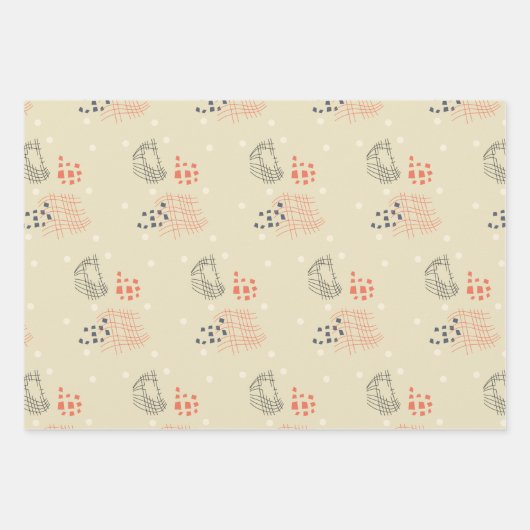 steenrood abstract ラッピングペーパーシート (正面)