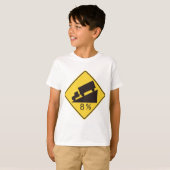 Steep Grade Traffic Sign Trucking Hauling Caution Tシャツ (正面フル)