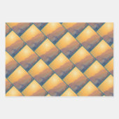 Steep rocky coast and a rough sea at sunset ラッピングペーパーシート (正面3)