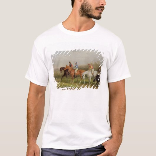 Steeplechasing: 最初に(キャンバスの油) tシャツ (正面)